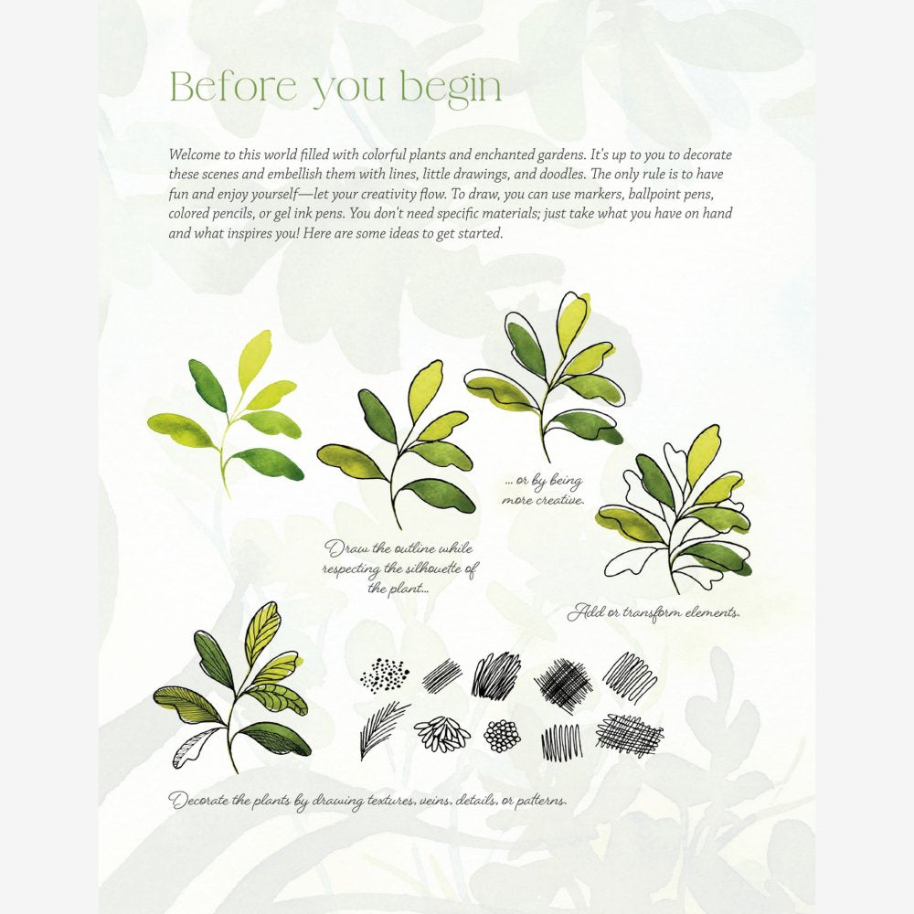 Reverse Coloring Gardens Book