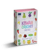Kawaii Crochet Card Deck box by Melissa Bradley-Yalcher, featuring a white box decorated with cute, colorful cartoon fruits, vegetables, and desserts, shown on a clean white background with a soft shadow.