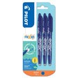 Pilot Frixion Erasable Rollerball Medium Pens - Blue (3 Pack)