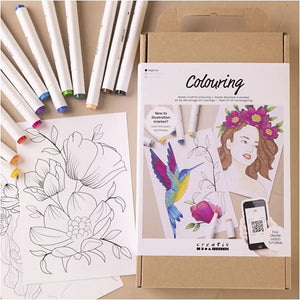 Starter Craft Kit Colouring Drawing Markers