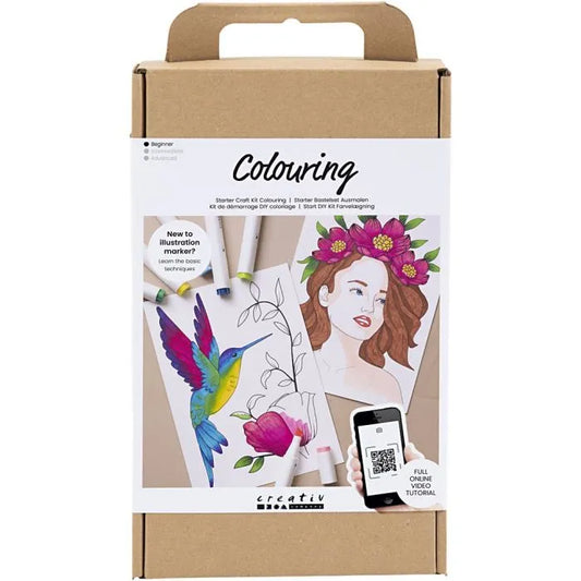 Starter Craft Kit Colouring Drawing Markers