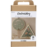 Craft Kit Embroidery Hanging Frames Dusty Green