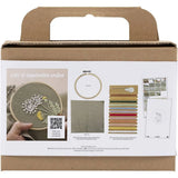 Mini Craft Kit Embroidery Frame Dusty Green Dandelion