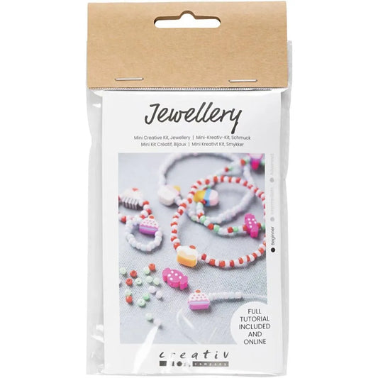 Mini Craft Kit Jewellery - Cakes Elastic Bracelet & Ring Kit