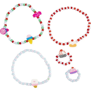 Mini Craft Kit Jewellery - Sweets Elastic Bracelet & Ring Kit
