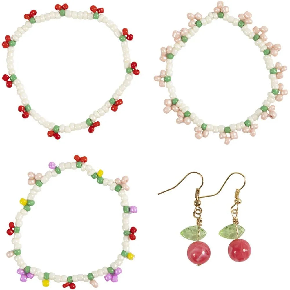 Mini Craft Kit Jewellery Fruit Elastic Bracelet and Earring