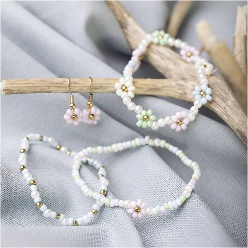 Mini Craft Kit Jewellery - Bead Elastic Bracelet & Earring Kit