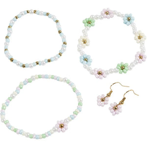 Mini Craft Kit Jewellery - Bead Elastic Bracelet & Earring Kit