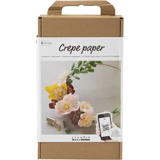 Craft Kit Crepe Paper Flower Wreath