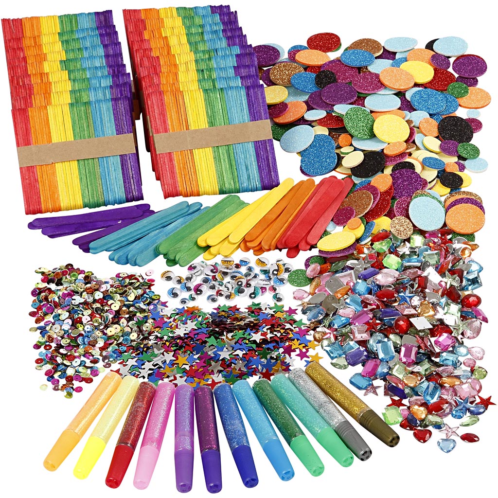 Glitter and Wood Sticks