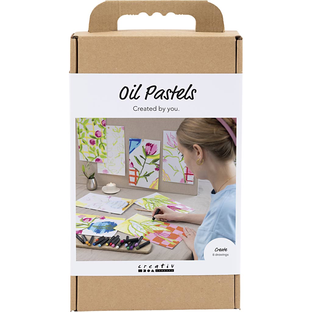 Craft Kit Oil Pastels - Flowers