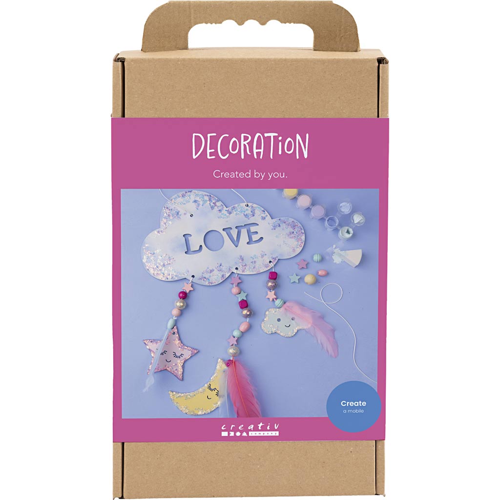 Craft Kit Decoration - Cloud Moon Star Glitter Colours