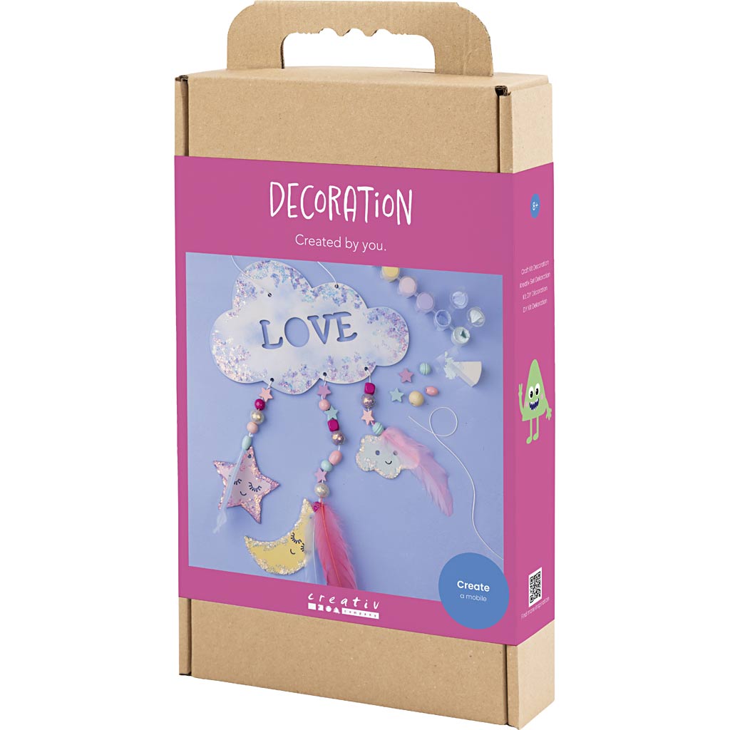 Craft Kit Decoration - Cloud Moon Star Glitter Colours