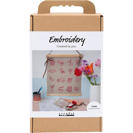 Craft Kit Embroidery - Hanging Decoration Flax