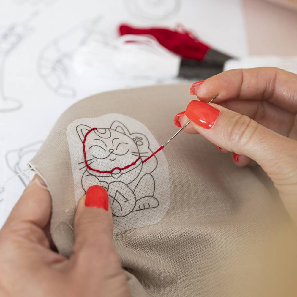 Craft Kit Embroidery - Hanging Decoration Flax
