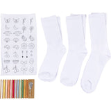 Craft Kit Embroidery - Socks White