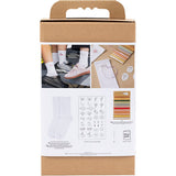 Craft Kit Embroidery - Socks White