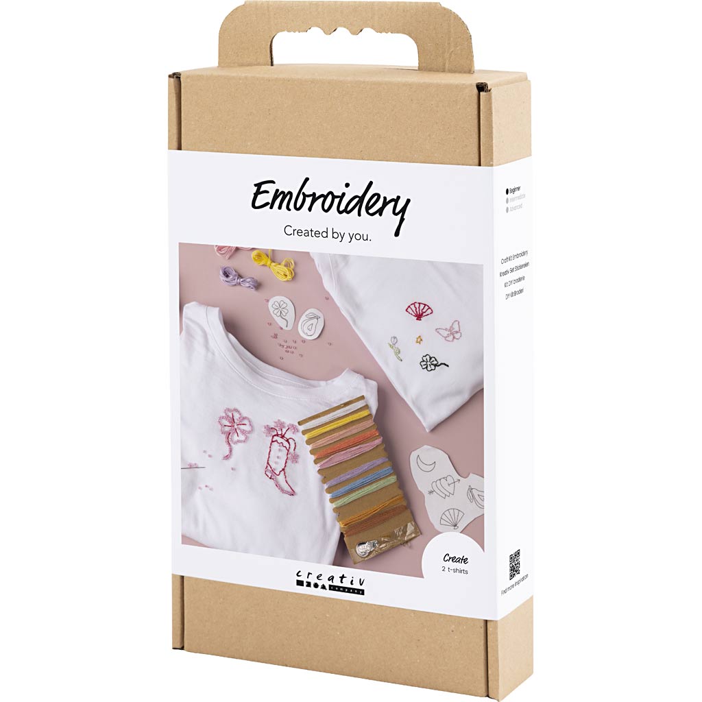 Craft Kit Embroidery - T-Shirt White