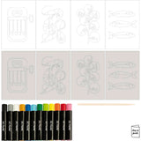 Mini Craft Kit - Oil Pastels Fish & Shellfish