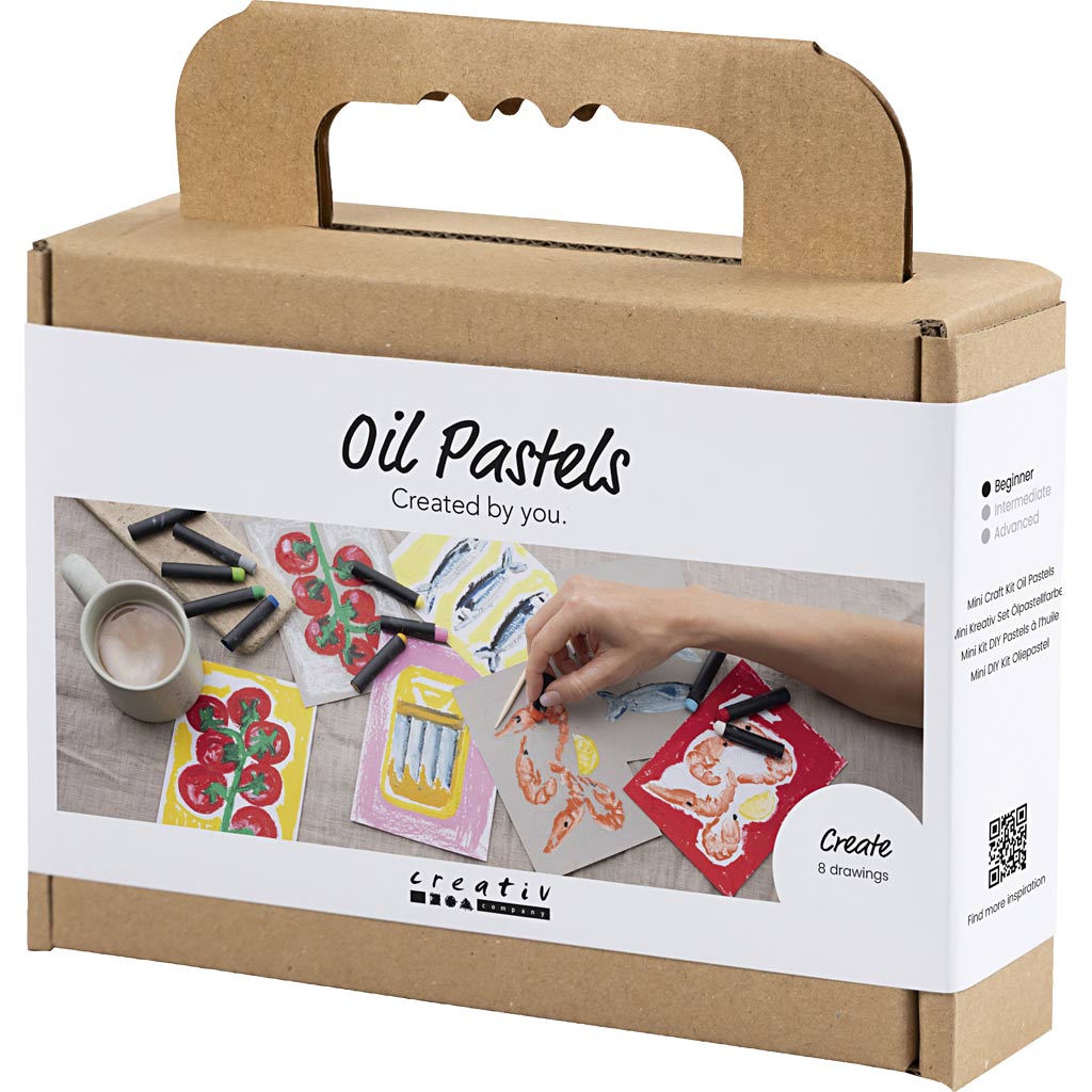 Mini Craft Kit - Oil Pastels Fish & Shellfish