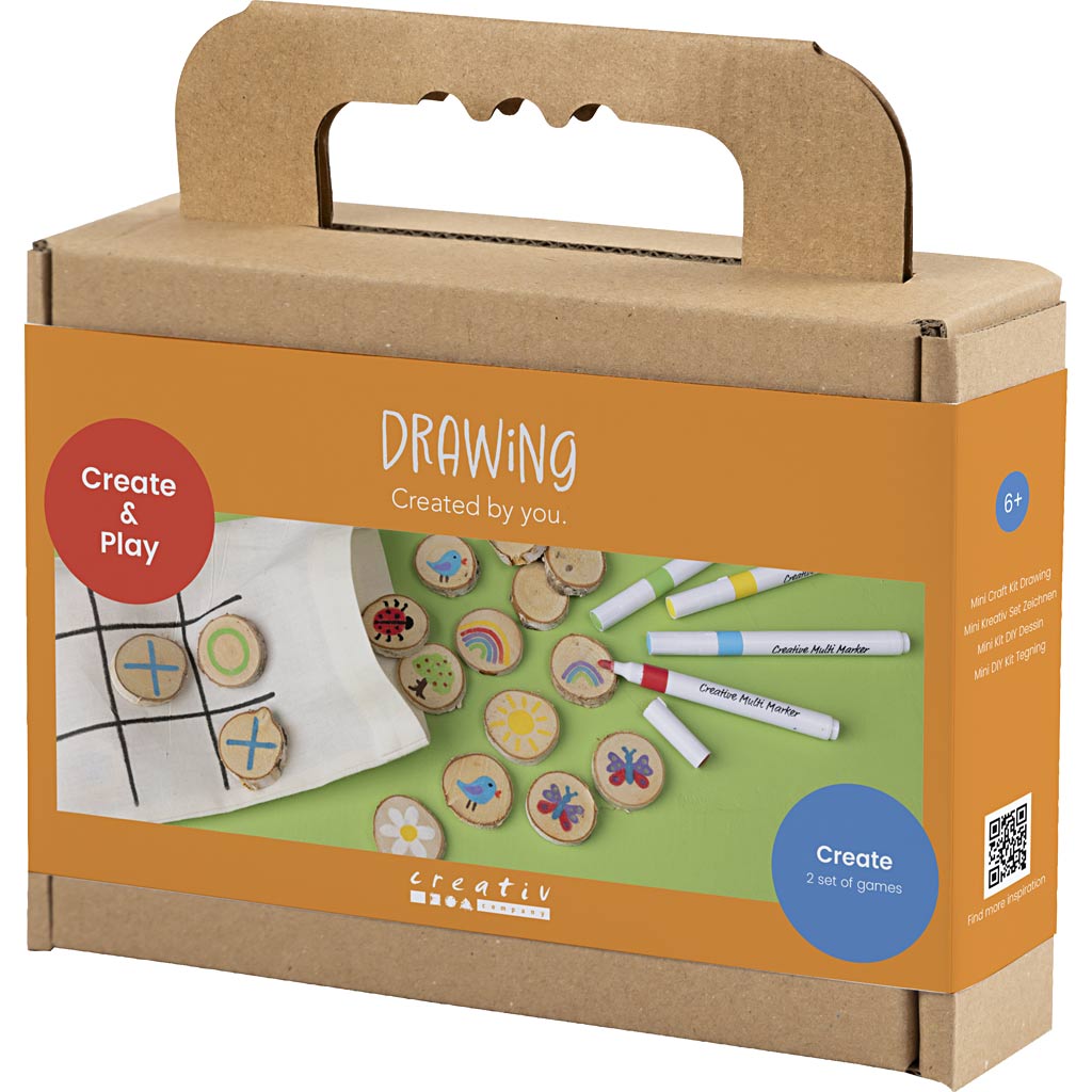 Mini Craft Kit Drawing - Memory Game and Three-in-a-Row