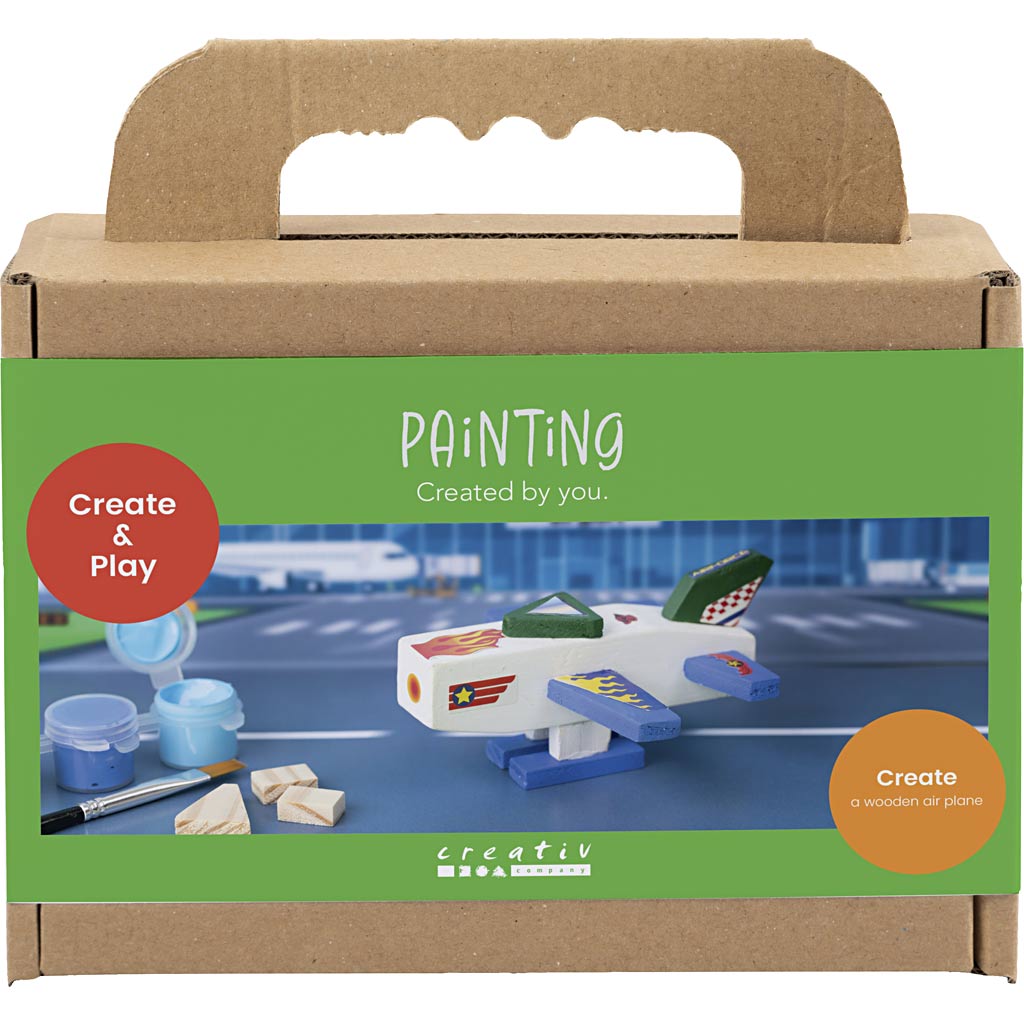 Mini Craft Kit Painting - Wooden Airplane
