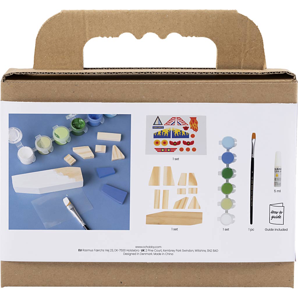 Mini Craft Kit Painting - Wooden Airplane