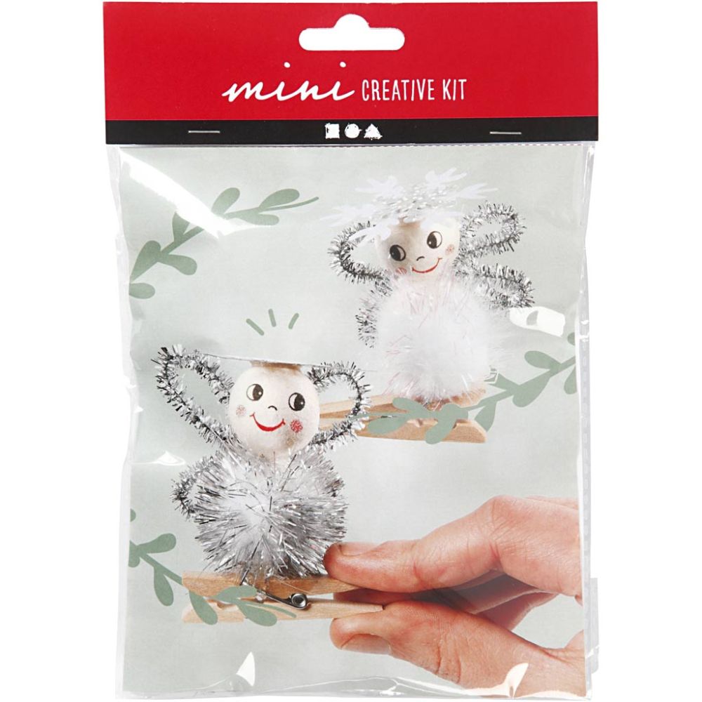 Mini Craft Kit - Angels on Wooden Pegs