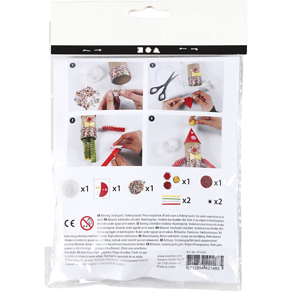 Resicalble Raft Mini Recyclable Craft Kit - Toilet Roll Clown – Art & Hobby