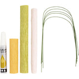 Mini Craft Kit Crepe Paper Flowers Cherry Branch