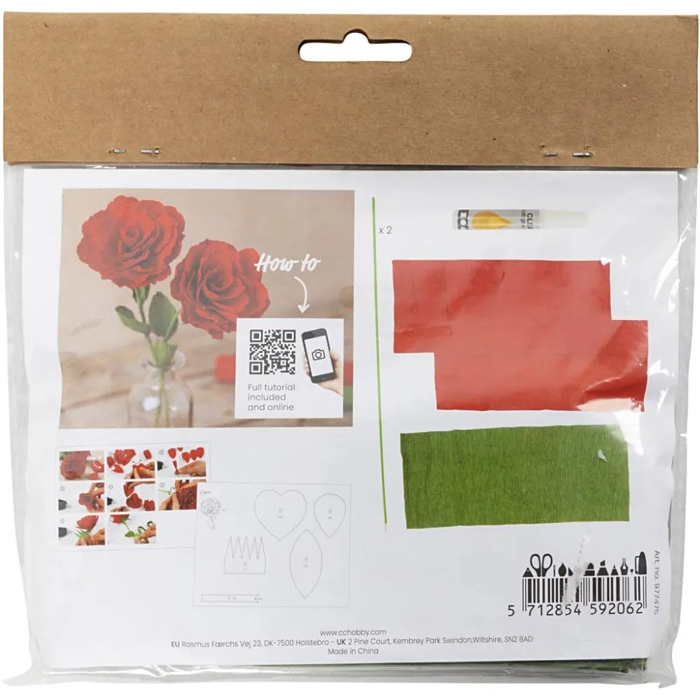 Mini Craft Kit Crepe Paper Roses