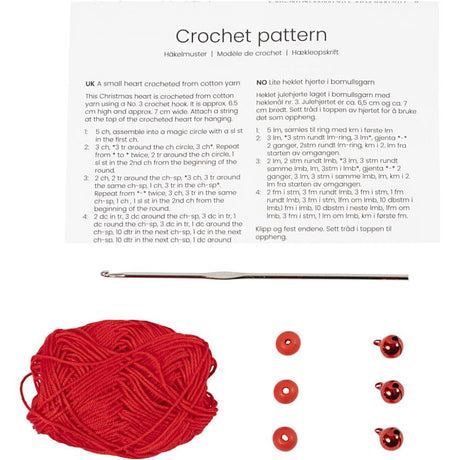 Mini Craft Kit Crocheting - Hearts