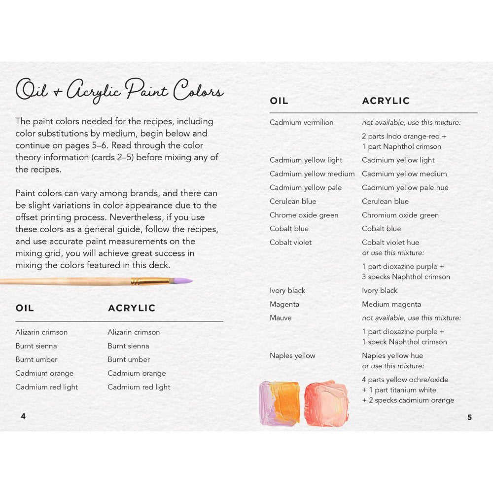 Oil & Acrylic Color Mixing Recipes