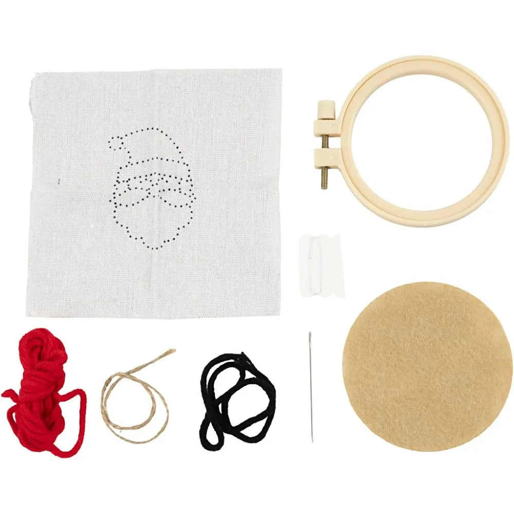 Mini Craft Kit Embroidery - Santa