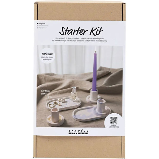 Starter Craft Kit Resin 3 Candle Holders & 2 Trays