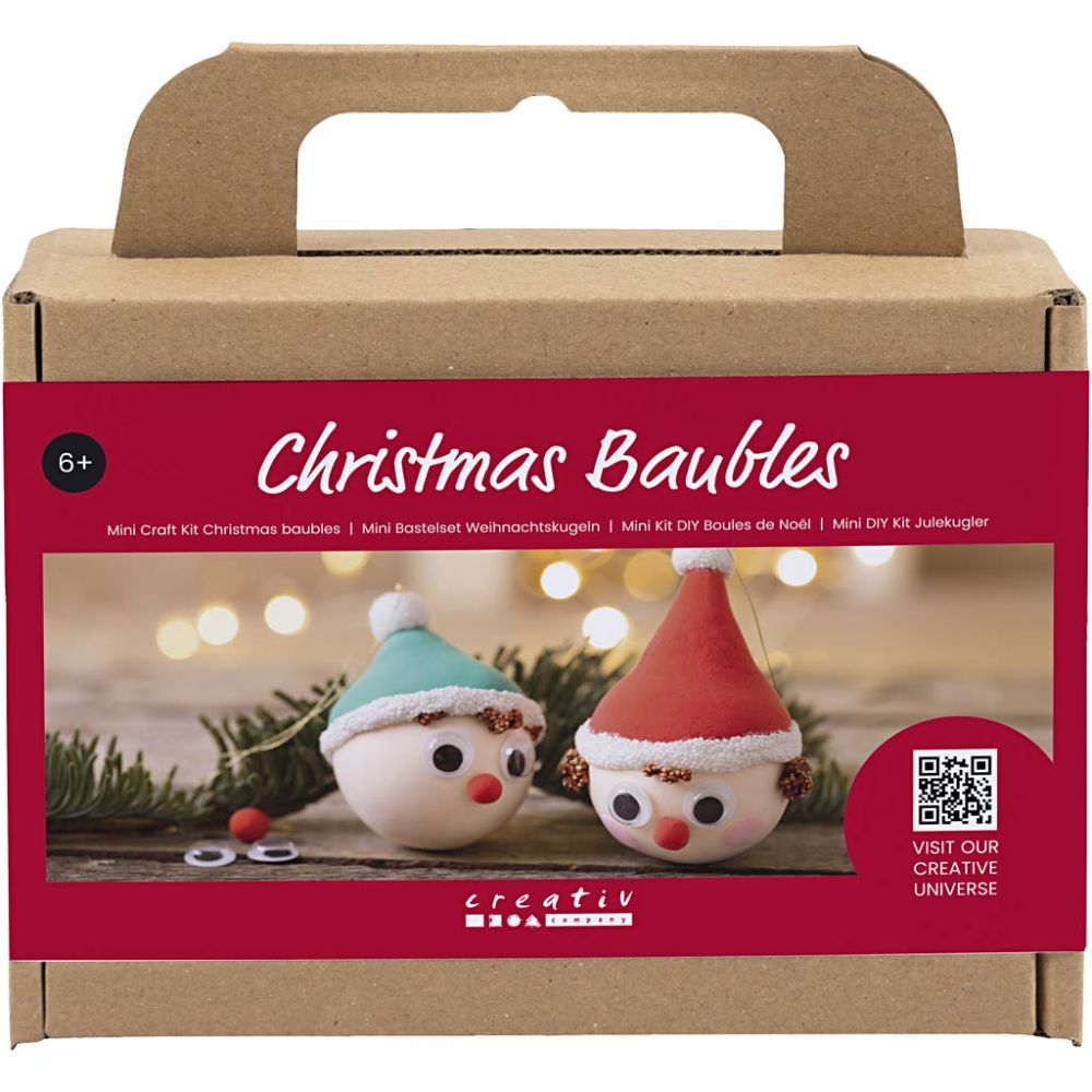 Mini Craft Kit Christmas Baubles - Red & Green Elves