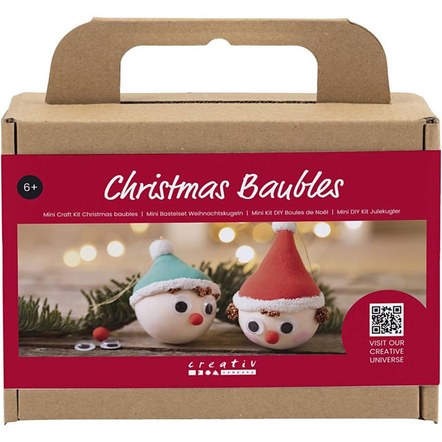Mini Craft Kit Christmas Baubles - Red & Green Elves