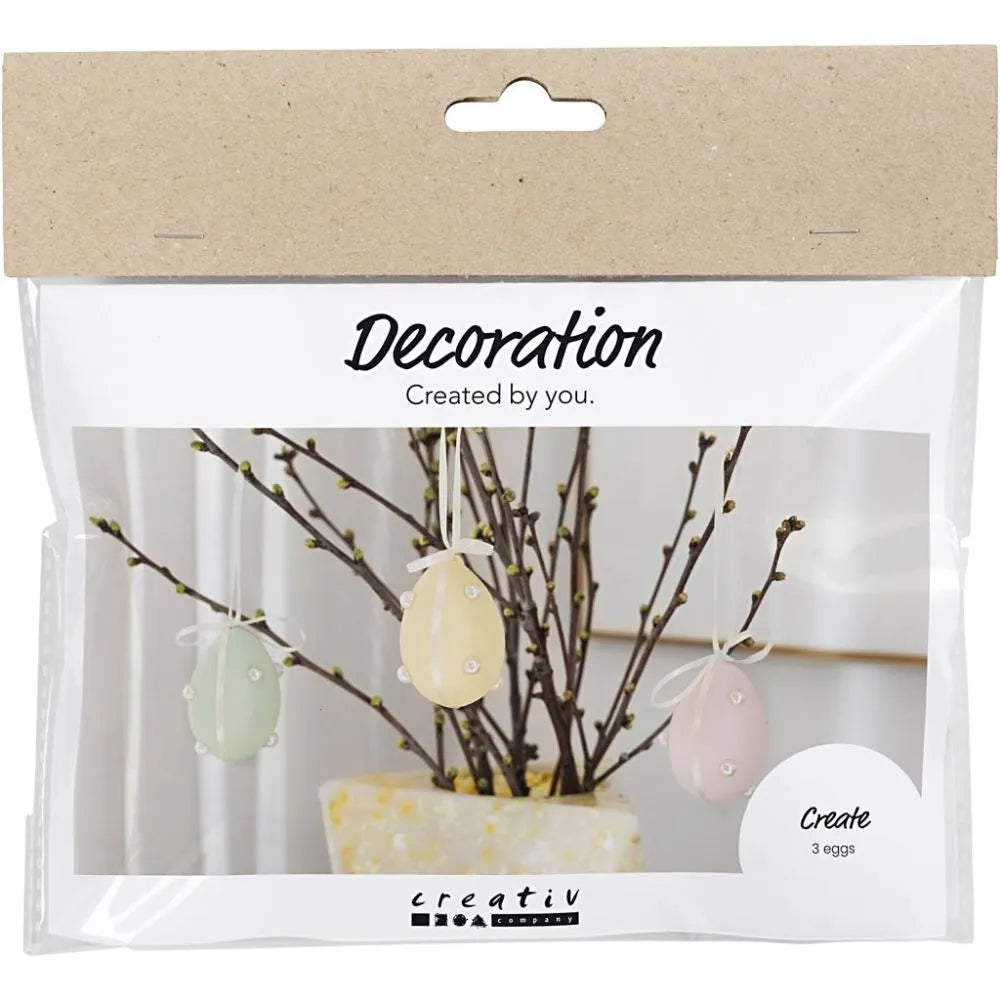 Mini Craft Kit Decoration - Eggs Pastel Colours