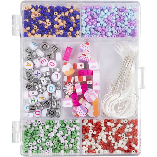 Craft Mix Jewellery Making Kit - Pastel Colour Beads
