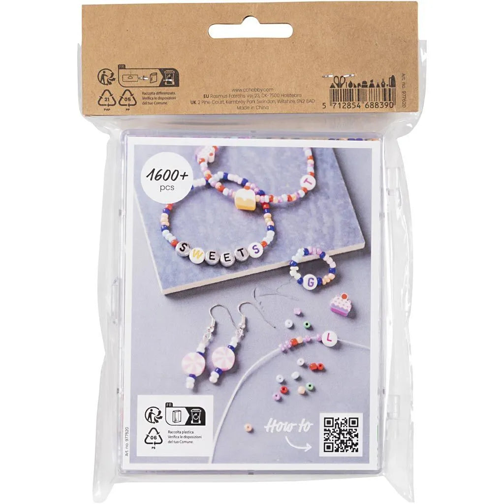 Craft Mix Jewellery Making Kit - Pastel Colour Beads