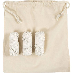 Craft Kit Macramé Bag White