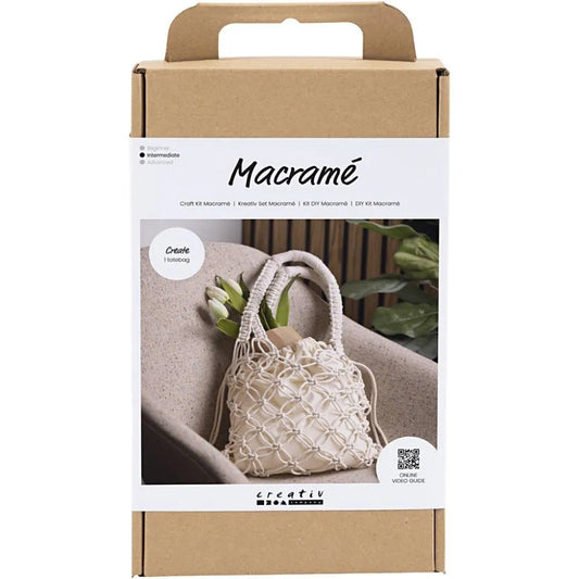 Craft Kit Macramé Bag White