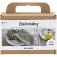 Mini Craft Kit Embroidery Napkin Dusty Green