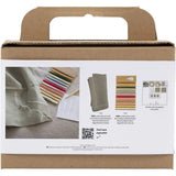Mini Craft Kit Embroidery Napkin Dusty Green