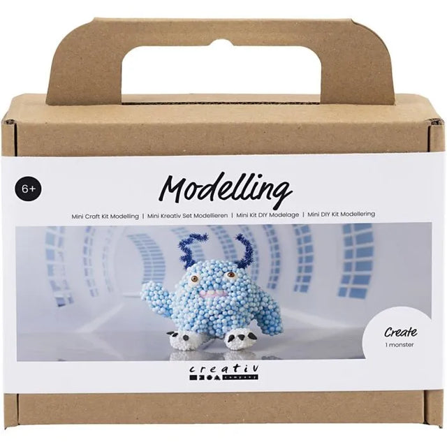 Mini Craft Kit Clay Modelling Monster Bobby Light Blue