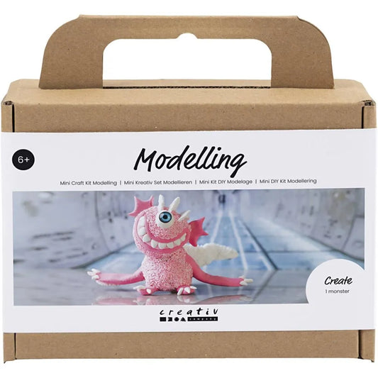 Mini Craft Kit Clay Modelling Monster Sally Light Pink