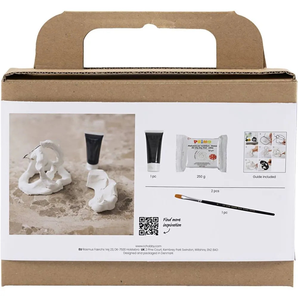 Mini Craft Kit Clay Modelling Sculpture Black