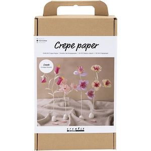 Craft Kit Crepe Paper Flowers Pastel Colours