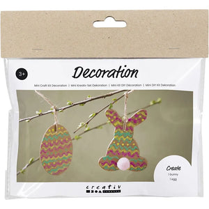 Mini Craft Kit Decoration Easter Egg And Rabbit