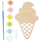 Mini Craft Kit Painting Wooden Ice Cream Cone